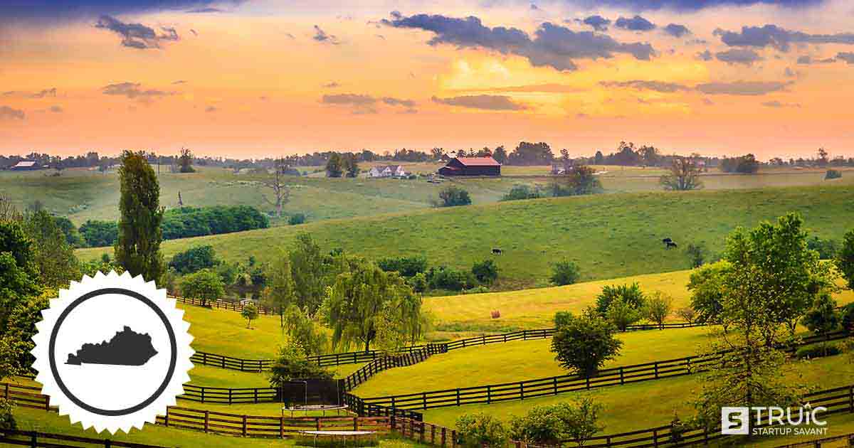A sprawling expanse of farmland in Kentucky