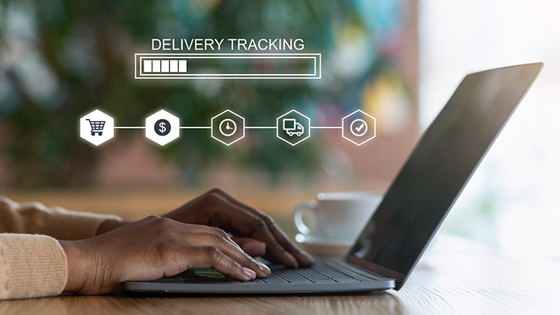 Delivery tracking concept.