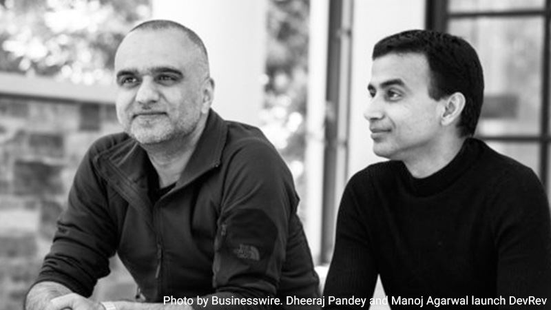 DevRev co-founders Dheeraj Pandey and Manoj Agarwal.