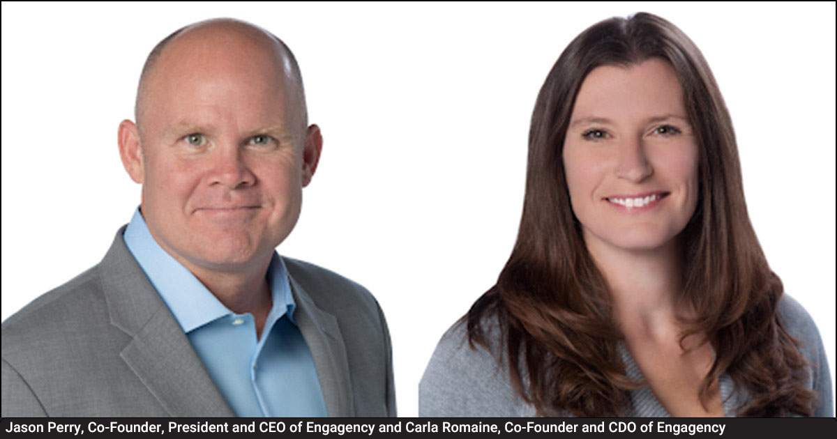 Jason Perry, President and CEO of Engagency and Carla Romaine, Co-Founder and COO of Engagency.