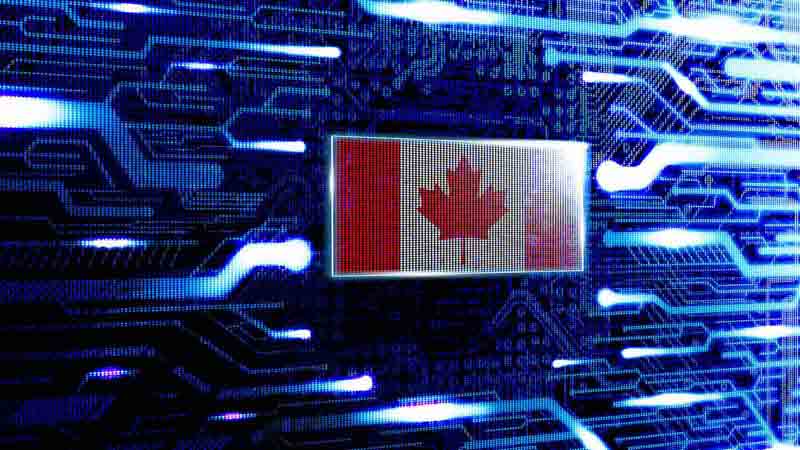 Digital Canadian flag.