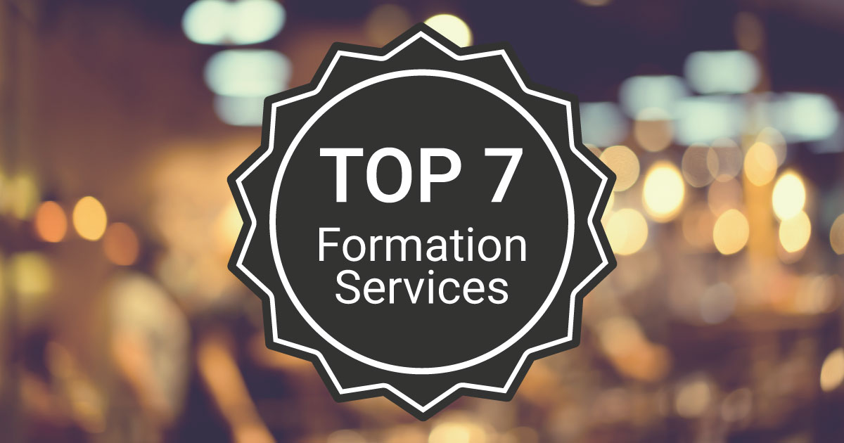 A graphic that says "Top 7 Formation Services".