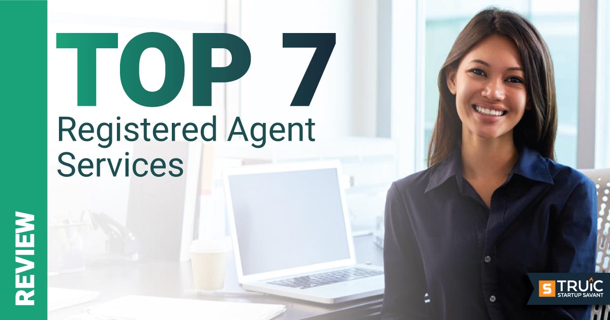 A graphic that says "Top 7 Registered Agent Services".