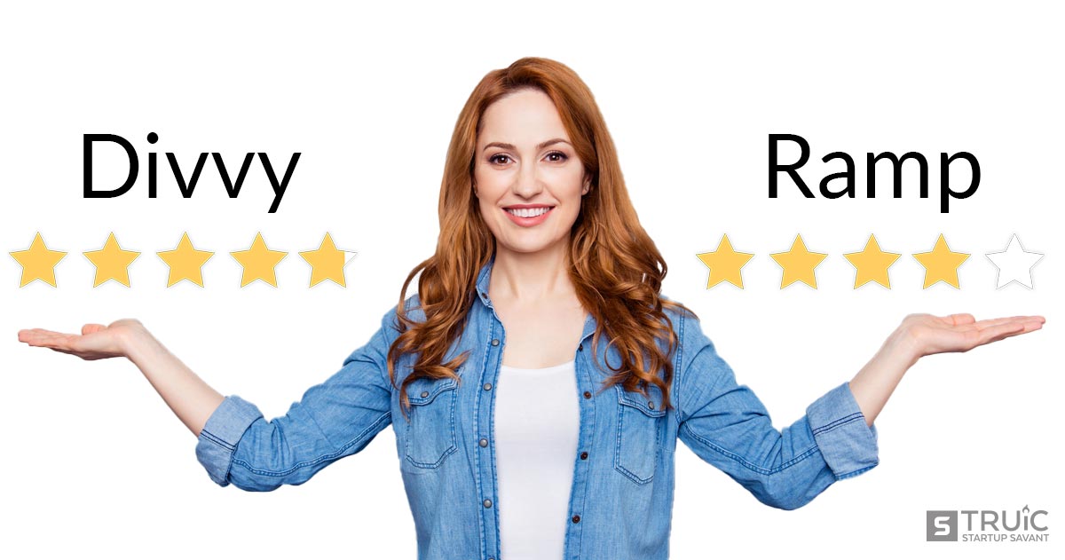 Woman comparing BILL versus Ramp ratings.