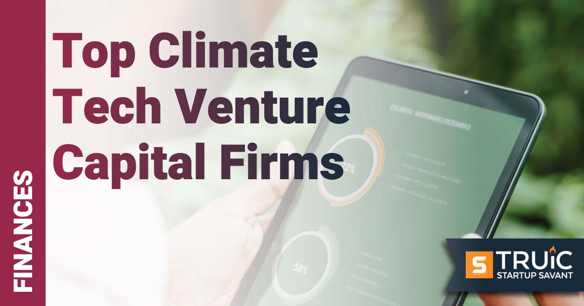 Top climate tech venture capital firms image.