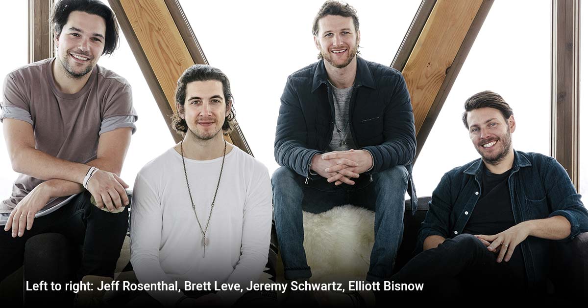Left to right, Jeff Rosenthal, Brett Leve, Jeremy Schwartz, Elliott Bisnow