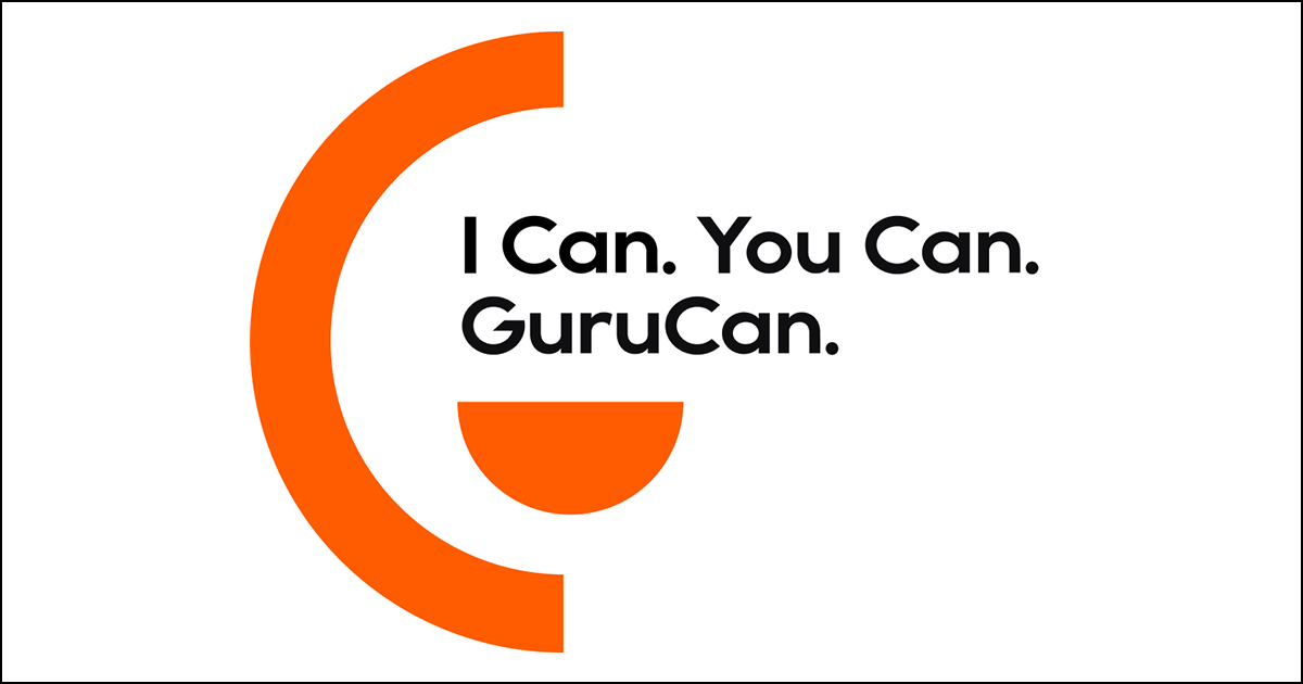 Gurucan logo and slogan.