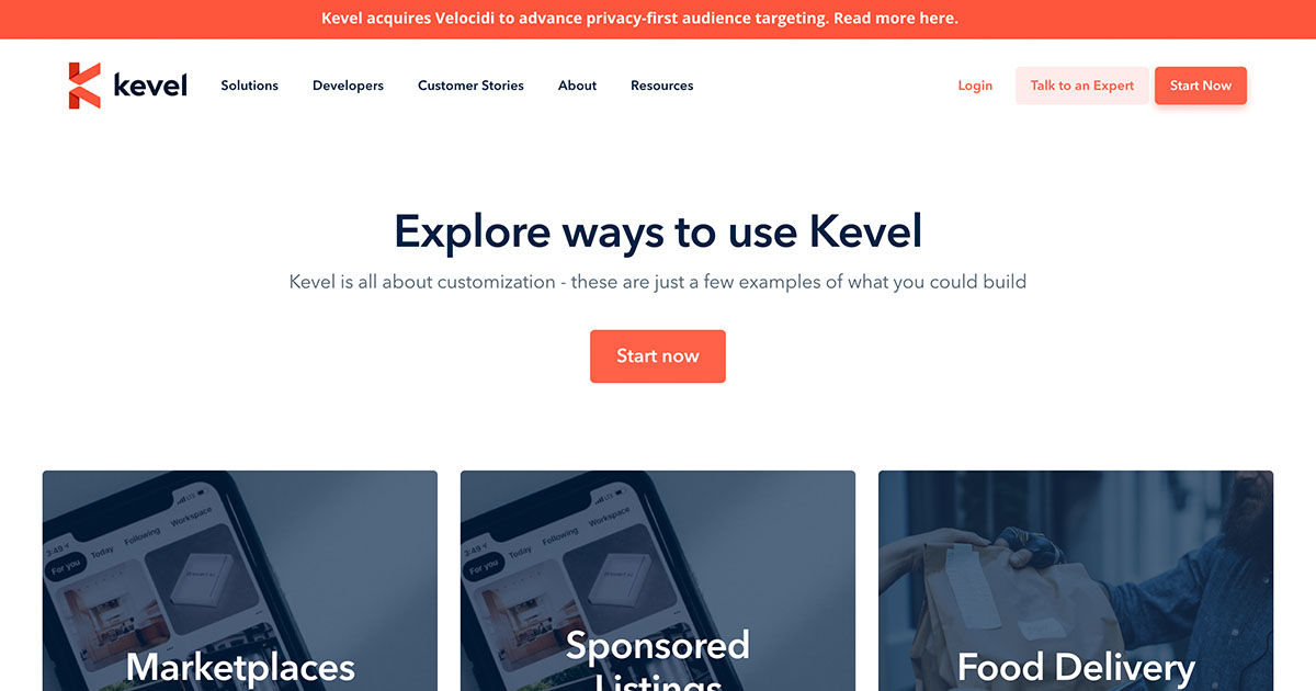Kevel website.