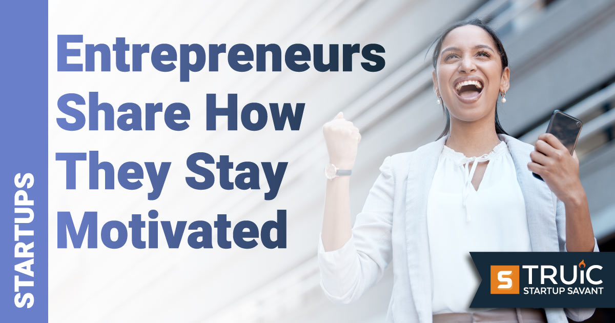 Entrepreneur looking excited and motivated.