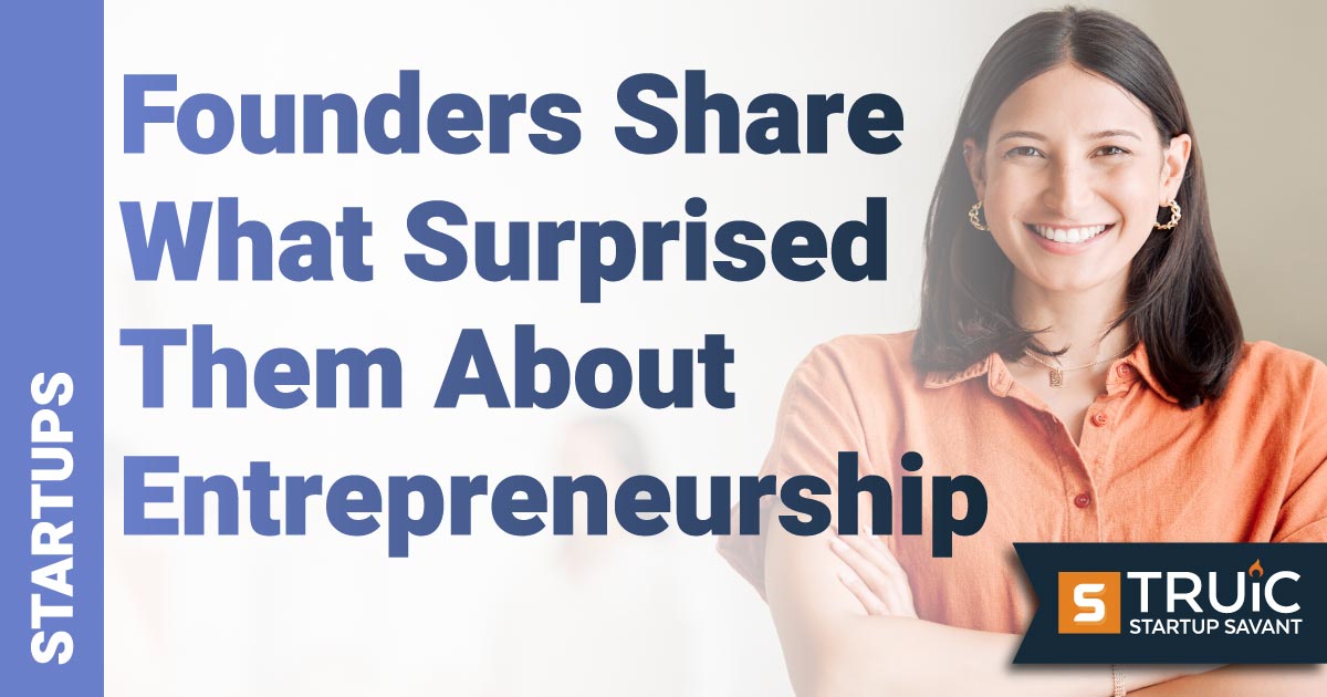 Woman sharing what surprised her about entrepreneurship.