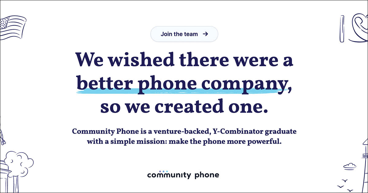 Community Phone website.